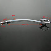 Stainless Steel Urethral Sound with Silicone Tube – Male Urethra Plug Toy